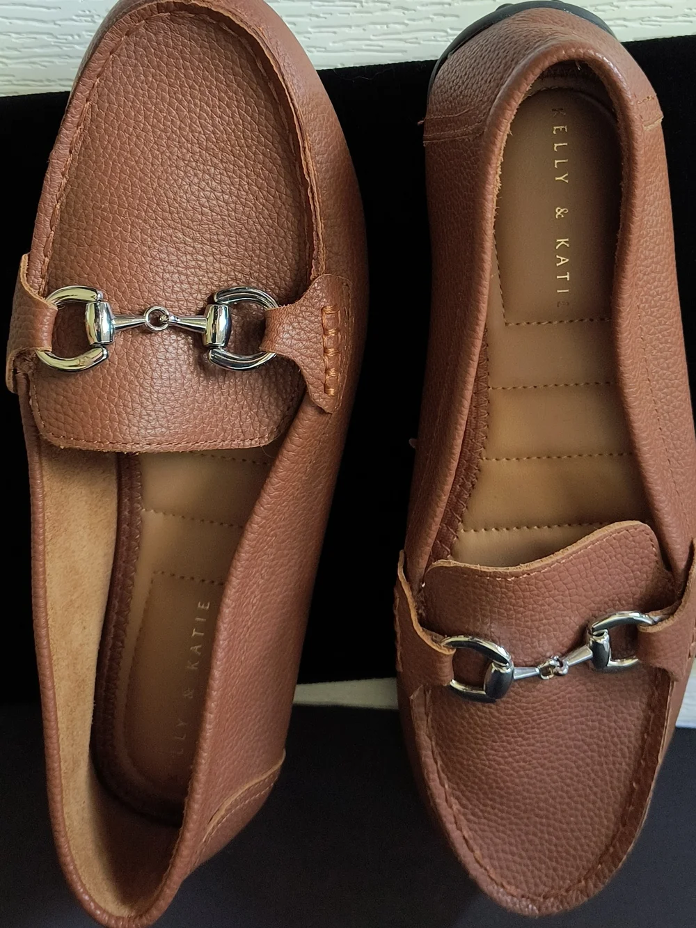 Kelly & Katie Brown Leather Bit Loafers